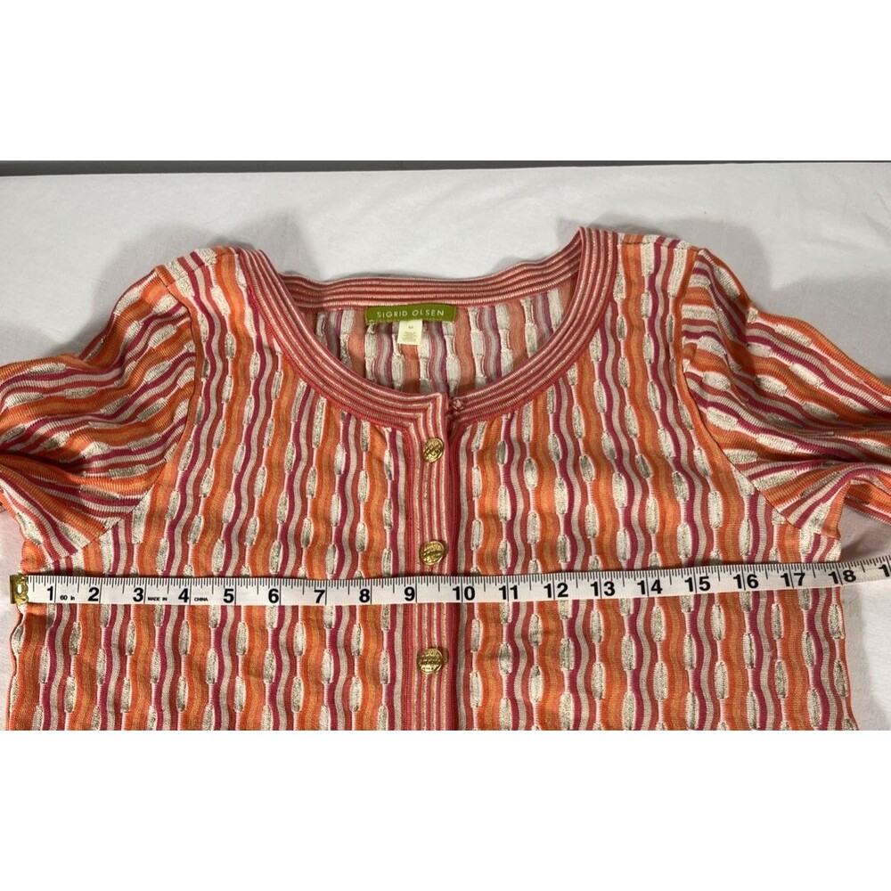 Sigrid Olsen Cardigan Button Front Size Medium Si… - image 7